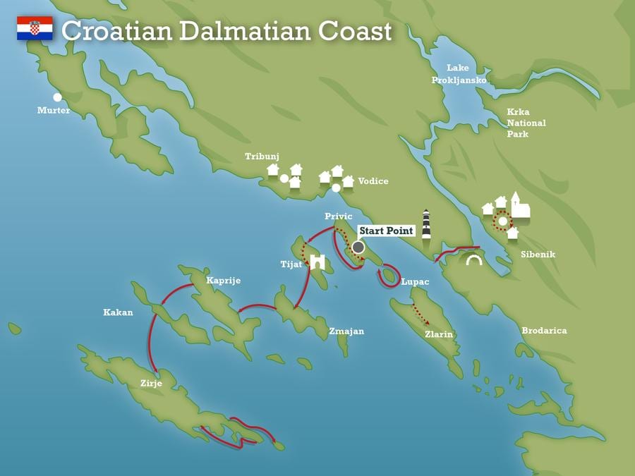 adriatic эрэг, хорват газрын зураг