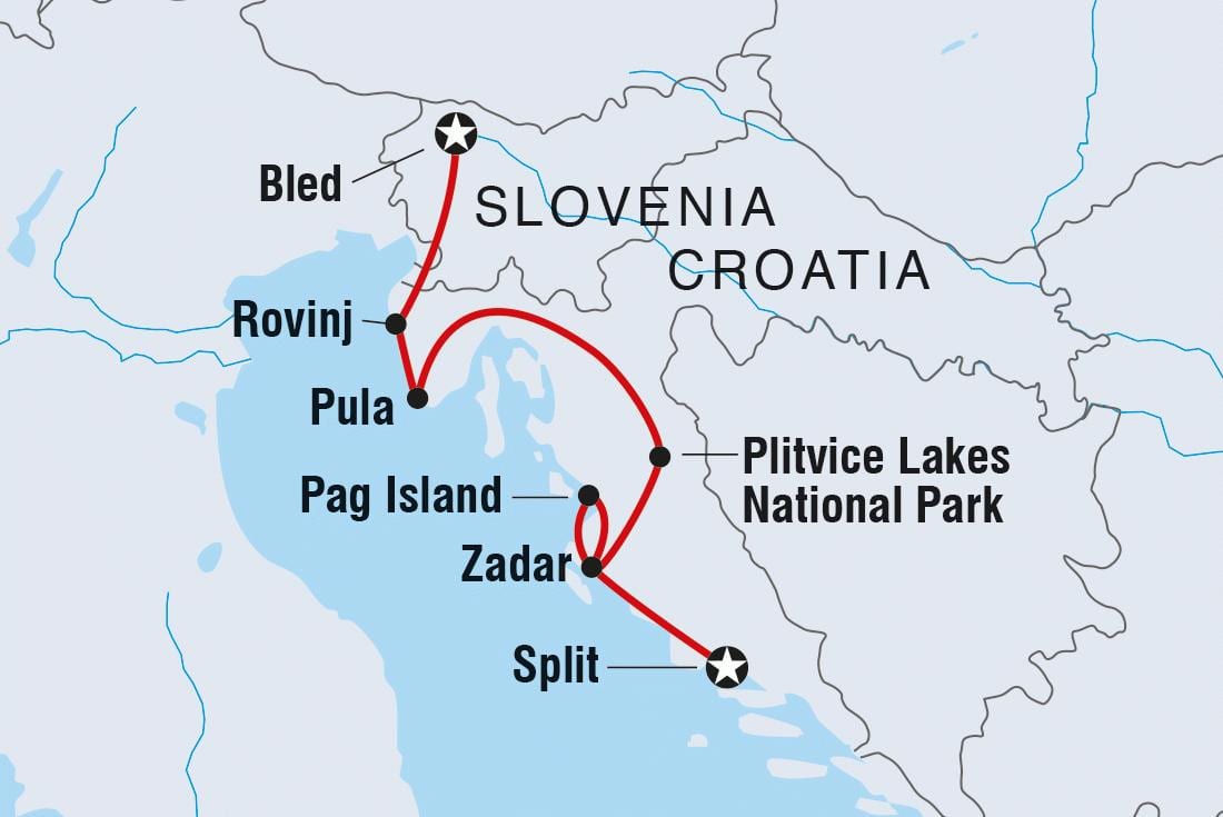 plitvice хорват газрын зураг