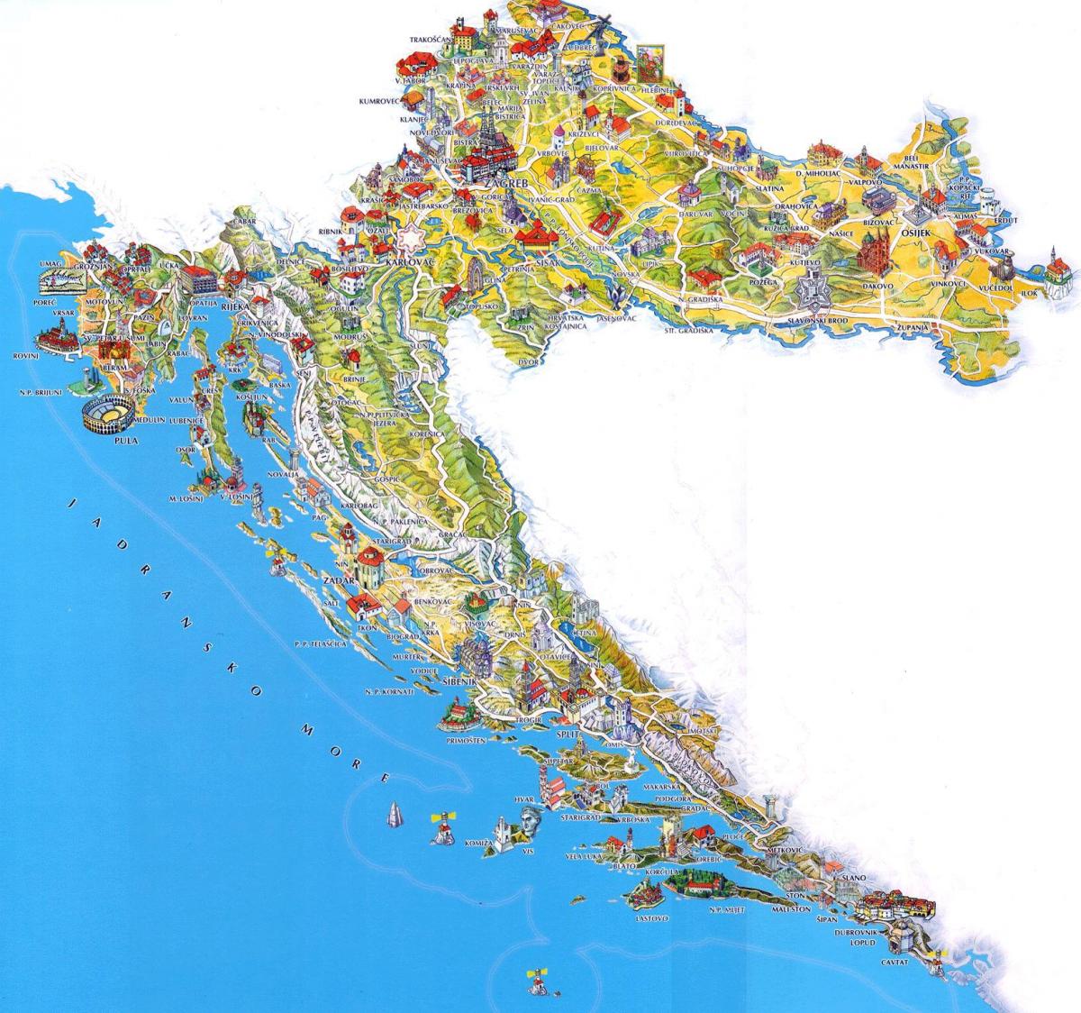 хорват аялал жуулчлалын газрын зураг