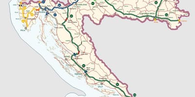 Хорват motorways газрын зураг