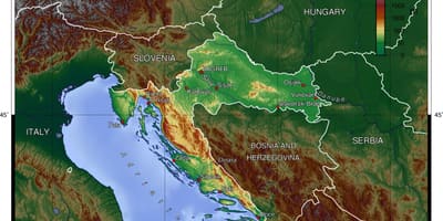 Хорват газар зүй газрын зураг
