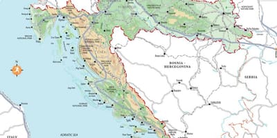 Хорват наран шарлагын газар амралтын газар газрын зураг