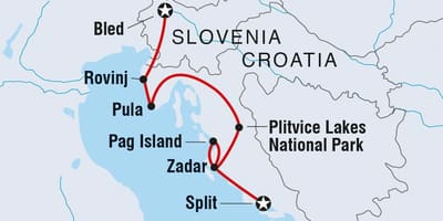Plitvice хорват газрын зураг